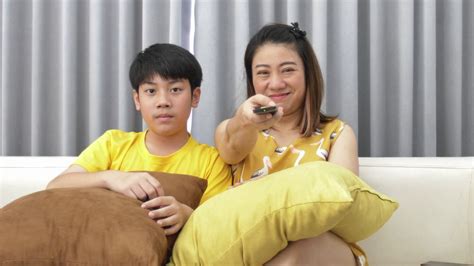 japanese mom and son watching porn together